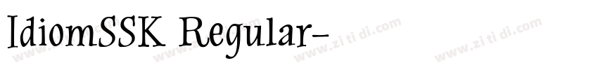 IdiomSSK Regular字体转换